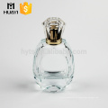 Popular design mão-polimento vazio 50ml frasco de perfume de cristal